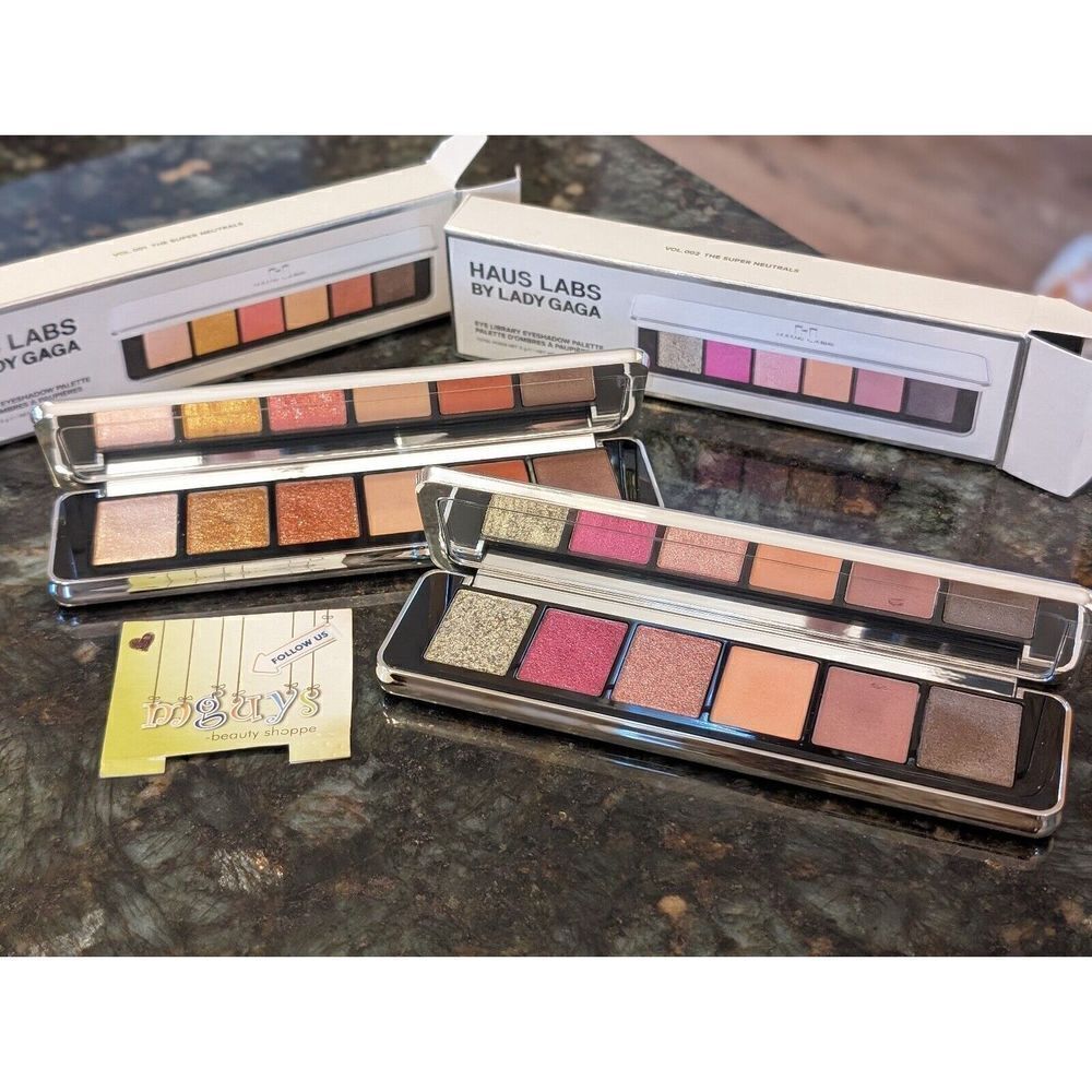 HAUS LABS By Lady Gaga Eye Library Eyeshadow Palette Vol. 001 + 002 Neutrals NIB